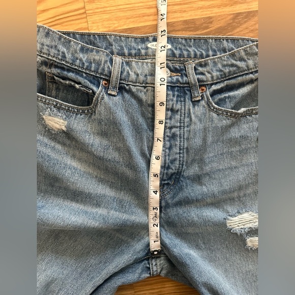 Old Navy Women High Rise Ripped Boyfriend Jeans Button fly Size 6 - Picture 5 of 8
